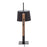 LumiSource Archer Table Lamp, Black/Walnut Wood/Black Linen