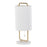 LumiSource Claire Table Lamp, White/Antique Gold - LTB-CLAIREWMBAU