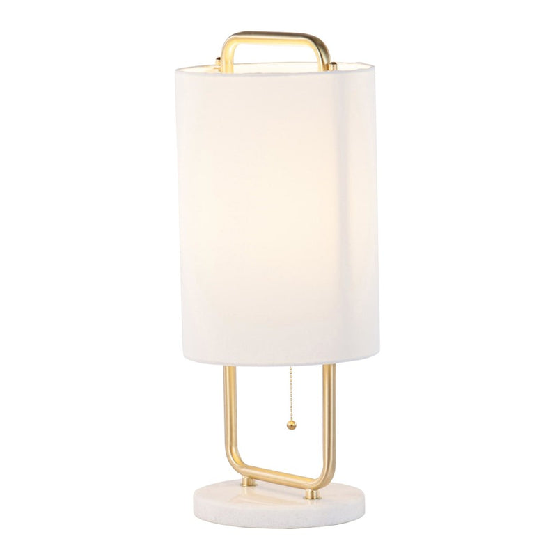 LumiSource Claire Table Lamp, White/Antique Gold