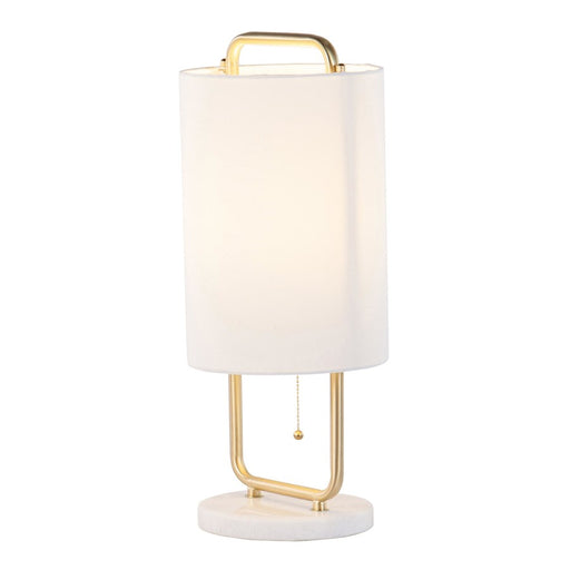 LumiSource Claire Table Lamp, White/Antique Gold