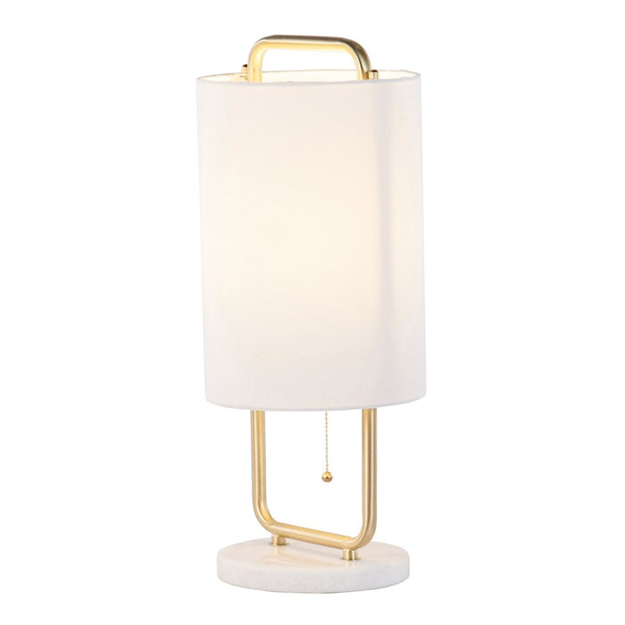 LumiSource Claire Table Lamp, White/Antique Gold