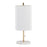 LumiSource Claire Table Lamp, White/Antique Gold