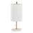 LumiSource Claire Table Lamp, White/Antique Gold