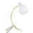 LumiSource Orb Eileen Task Lamp, Gold Metal/White Plastic