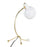 LumiSource Orb Eileen Task Lamp, Gold Metal/White Plastic