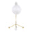 LumiSource Orb Eileen Task Lamp, Gold Metal/White Plastic