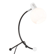 LumiSource Orb Eileen Task Lamp, Black Metal/White Plastic - LTB-EILEENBKW