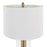 LumiSource Glacier Table Lamp, Gold/Clear/White Linen