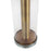 LumiSource Glacier Table Lamp, Gold/Clear/White Linen