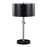LumiSource Hilton Table Lamp in Nickel/Black Metal