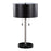LumiSource Hilton Table Lamp in Nickel/Black Metal