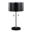 LumiSource Hilton Table Lamp in Nickel/Black Metal