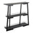 LumiSource Converge Bookcase in Black Steel/Black Bamboo - OBC-CONVERGEBKBK