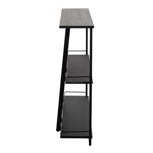 LumiSource Converge Bookcase in Black Steel/Black Bamboo