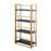 LumiSource Folia Bookcase in Gold Metal/Black MDF
