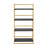 LumiSource Folia Bookcase in Gold Metal/Black MDF