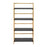 LumiSource Folia Bookcase in Gold Metal/Black MDF