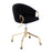 LumiSource Claire Task Chair in Gold Metal/Black Velvet - OC-CLAIREAUVBK