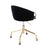 LumiSource Claire Task Chair in Gold Metal/Black Velvet