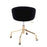 LumiSource Claire Task Chair in Gold Metal/Black Velvet