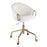 LumiSource Claire Task Chair in Gold Metal/Cream Velvet - OC-CLAIREAUVCR