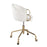 LumiSource Claire Task Chair in Gold Metal/Cream Velvet