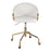 LumiSource Claire Task Chair in Gold Metal/Cream Velvet
