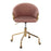 LumiSource Claire Task Chair in Gold Metal/Blush Velvet