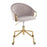 LumiSource Claire Task Chair in Gold Metal/Silver Velvet - OC-CLAIREAUVSV