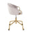 LumiSource Claire Task Chair in Gold Metal/Silver Velvet