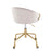 LumiSource Claire Task Chair in Gold Metal/Silver Velvet