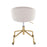 LumiSource Claire Task Chair in Gold Metal/Silver Velvet