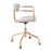 LumiSource Demi Office Chair in Gold Metal/Silver Velvet