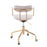 LumiSource Demi Office Chair in Gold Metal/Silver Velvet
