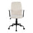 LumiSource Fredrick Office Chair, Black Metal/White Sherpa