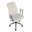 LumiSource Fredrick Office Chair, Black Metal/White Sherpa