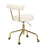 LumiSource Rhonda Task Chair in Gold Steel/Cream Velvet