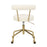 LumiSource Rhonda Task Chair in Gold Steel/Cream Velvet