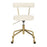 LumiSource Rhonda Task Chair in Gold Steel/Cream Velvet