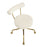LumiSource Rhonda Task Chair in Gold Steel/Cream Velvet