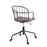 LumiSource Riley Office Chair in Black Metal/Dark Walnut Wood