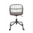 LumiSource Riley Office Chair in Black Metal/Dark Walnut Wood