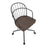 LumiSource Riley Office Chair in Black Metal/Dark Walnut Wood