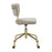 LumiSource Tania Task Chair in Gold Metal/Silver Velvet