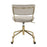 LumiSource Tania Task Chair in Gold Metal/Silver Velvet