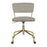 LumiSource Tania Task Chair in Gold Metal/Silver Velvet