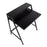 LumiSource 2-tier Office Desk in Black Steel/Black MDF