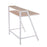 LumiSource 2-tier Office Desk in White Steel/Natural MDF