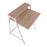 LumiSource 2-tier Office Desk in White Steel/Natural MDF