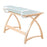 LumiSource Bentley Office Desk in Natural Wood/White Glass